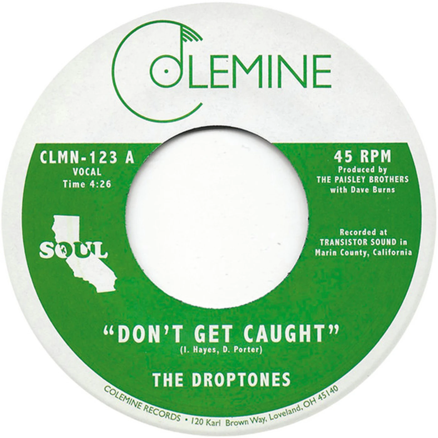 The Droptones DON'T GET CAUGHT / YOUNGBLOOD Vinyl Record