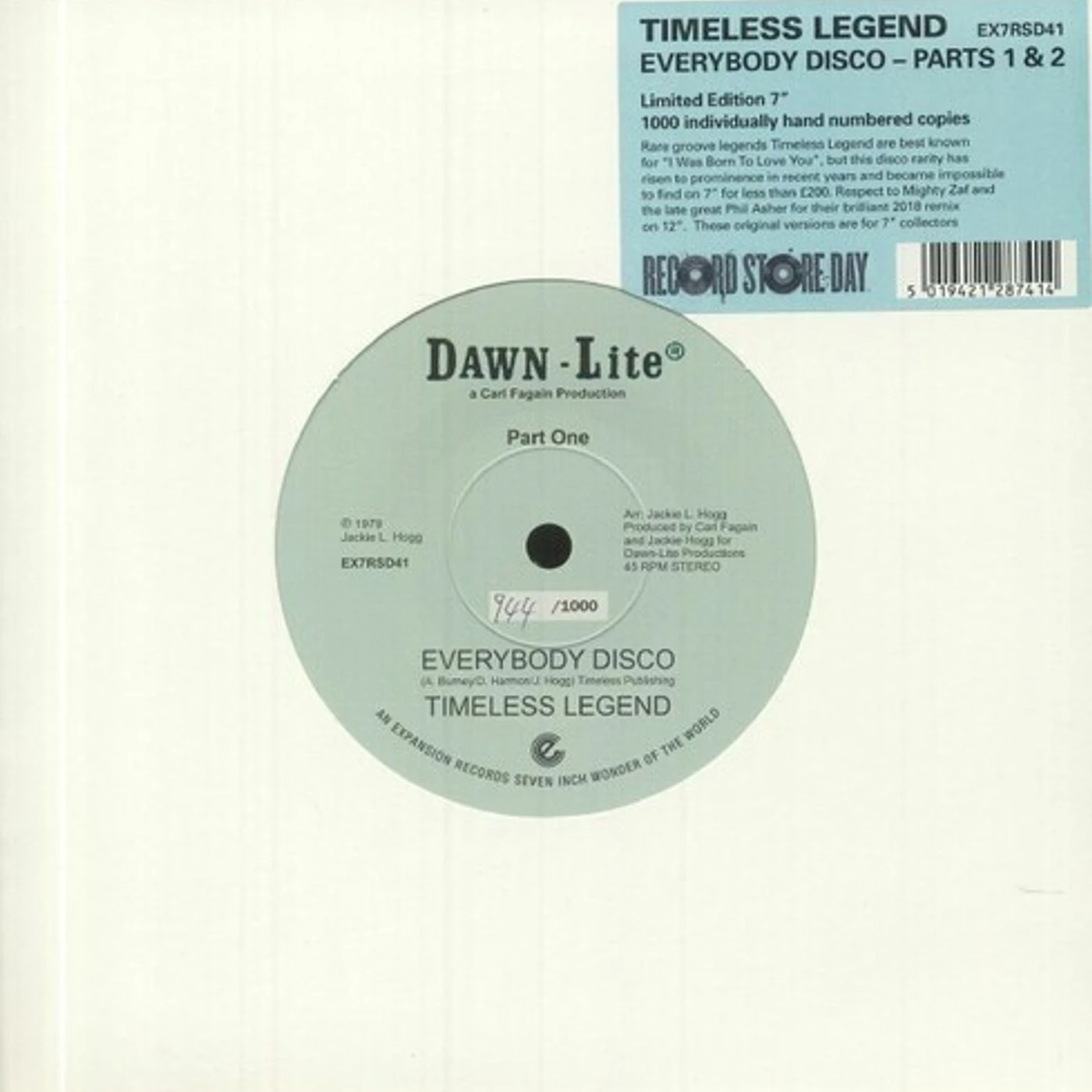 Timeless Legend EVERYBODY DISCO PARTS 1 & 2 Vinyl Record