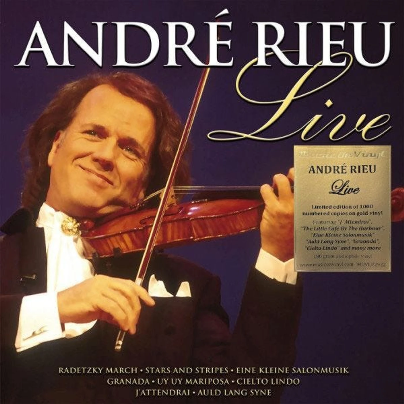 Andre Rieu LIVE (LIMITED/GOLD VINYL/180G/REMASTERED/NUMBERED) Vinyl Record