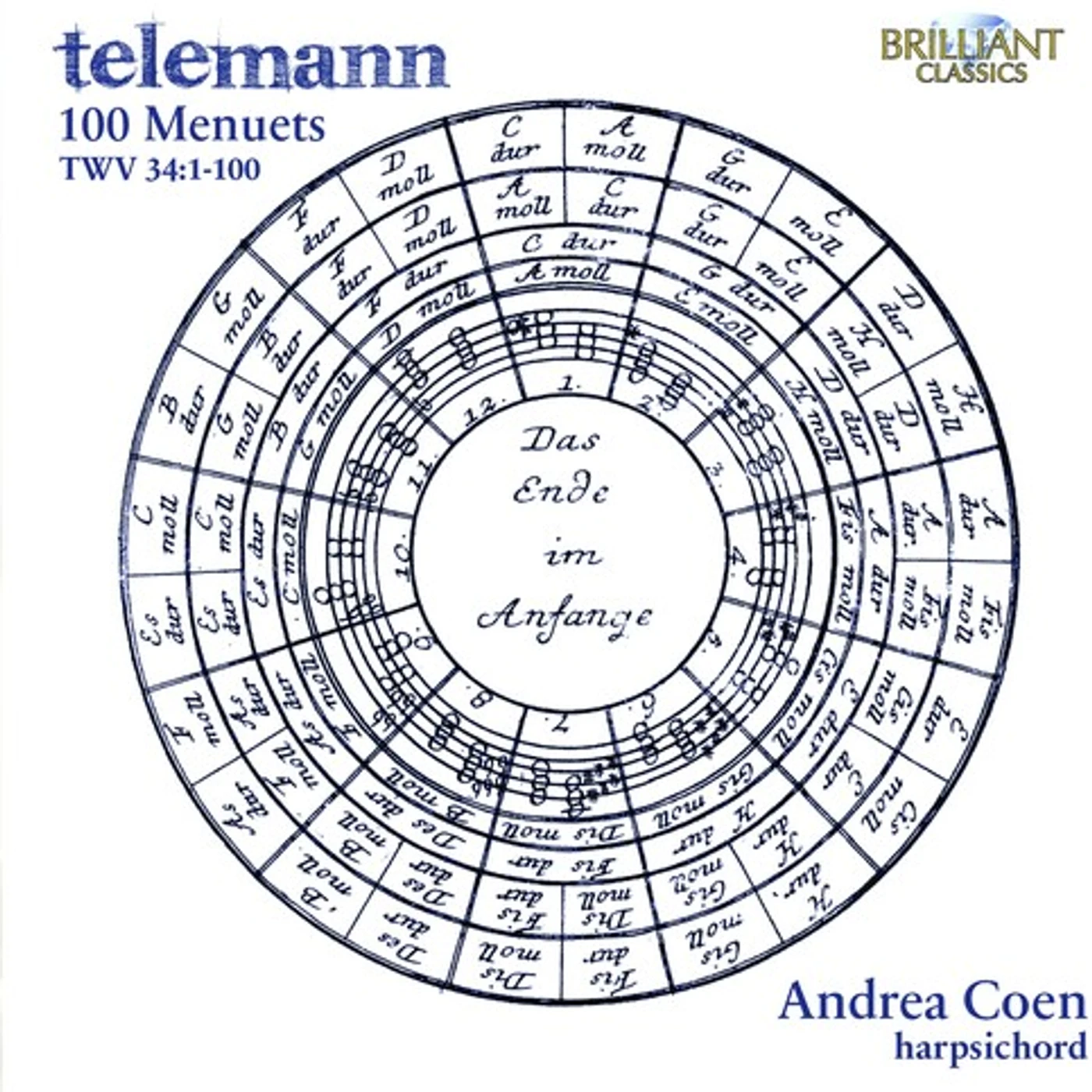 Andrea Coen TELEMANN: 100 MENUETS TWV 34:1-100 CD
