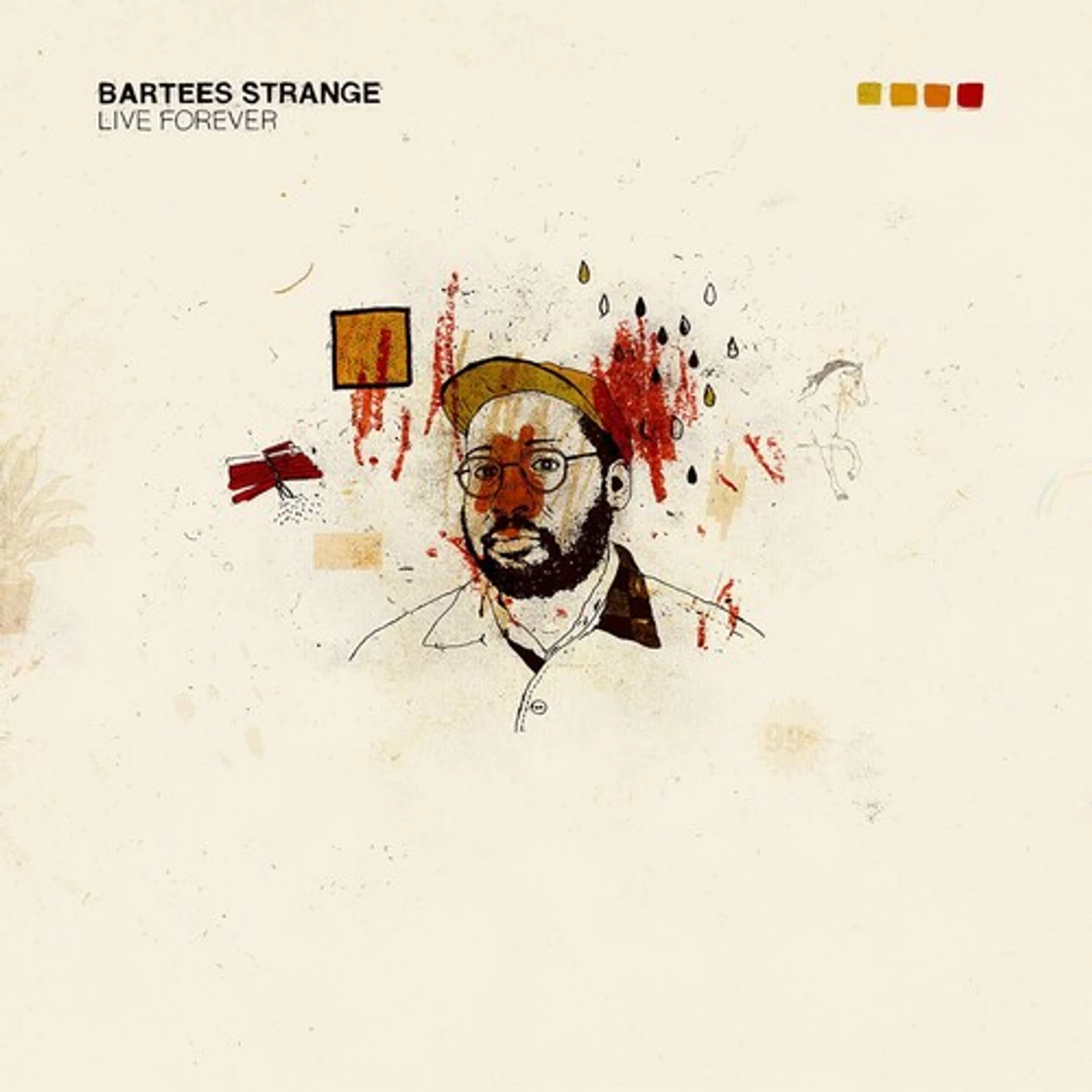 Bartees Strange LIVE FOREVER (BONE & BLACK SWIRL) Vinyl Record