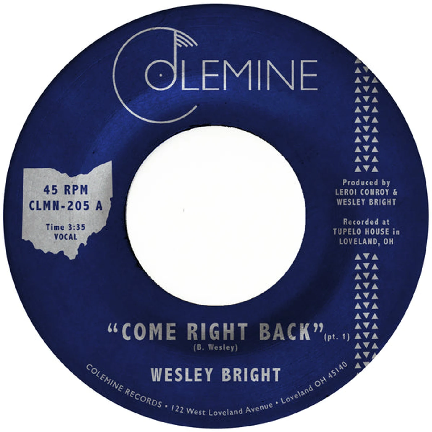 Wesley Bright Come Right Back Vinyl Record
