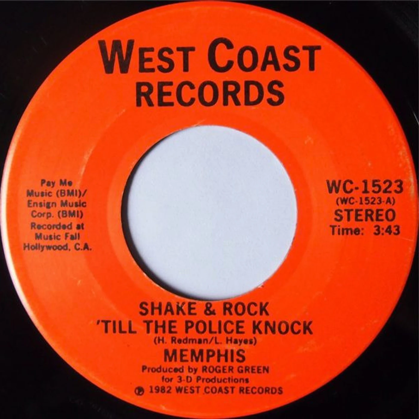 Memphis SHAKE & ROCK TILL THE POLICE KNOCK Vinyl Record