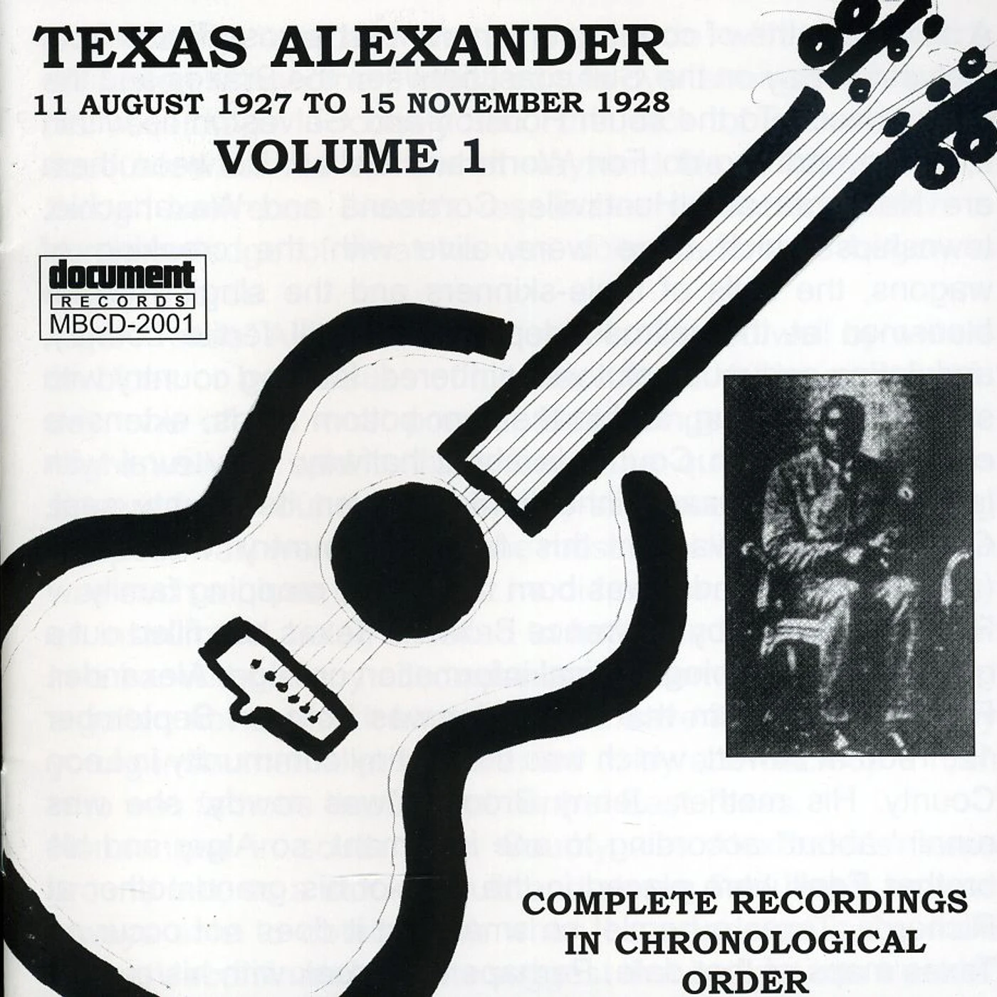 Texas Alexander COMPLETE RECORDED WORKS 1927-1950 VOL. 1 (1927-28) CD