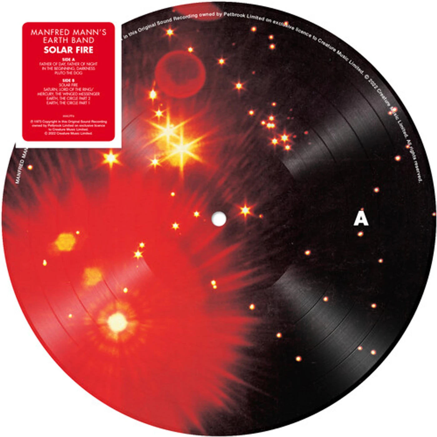 Manfred Mann's Earth Band Solar Fire Vinyl Record