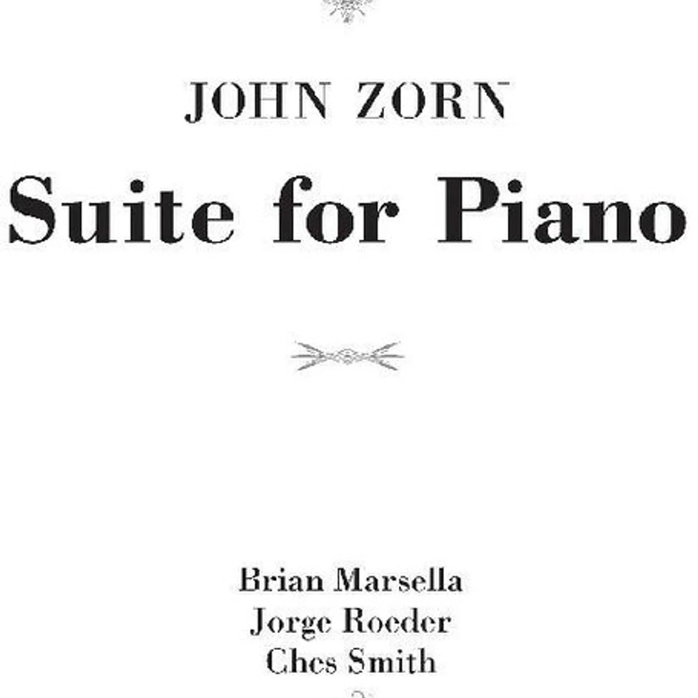 John Zorn SUITE FOR PIANO CD