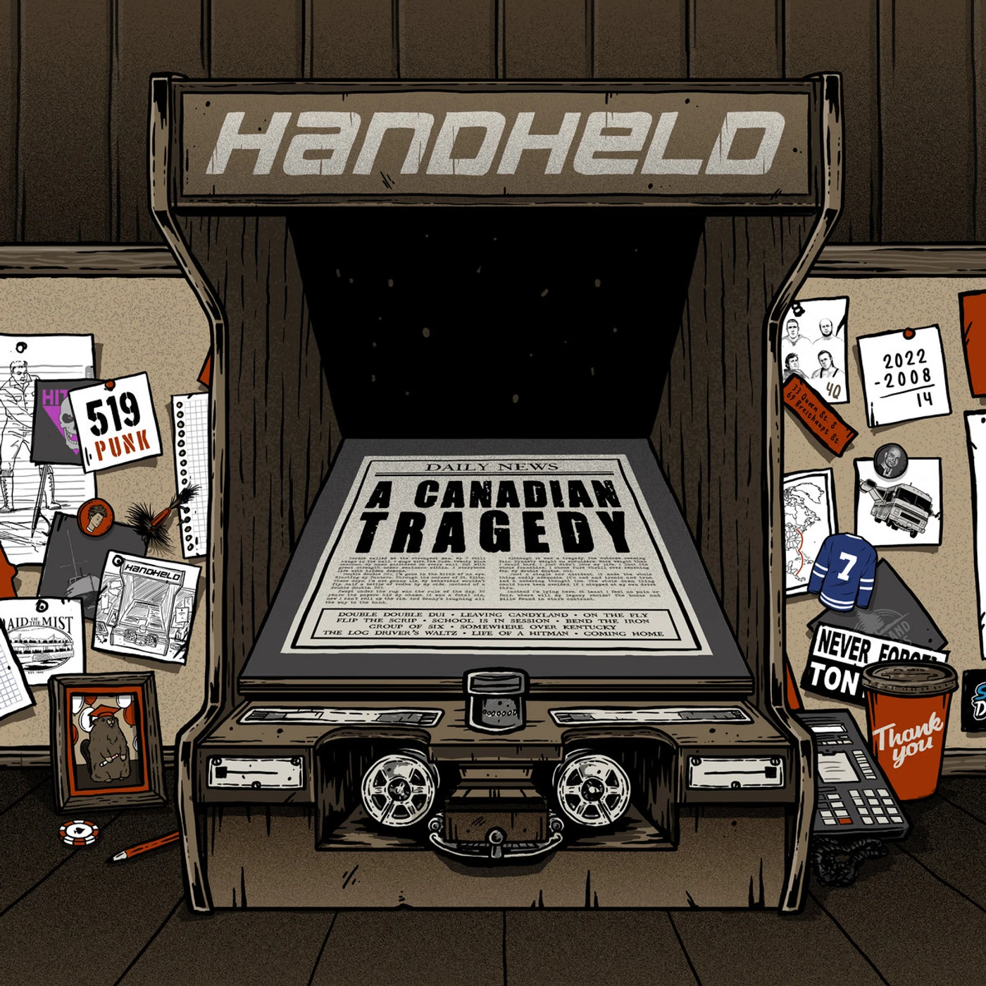 Handheld CANADIAN TRAGEDY Vinyl Record