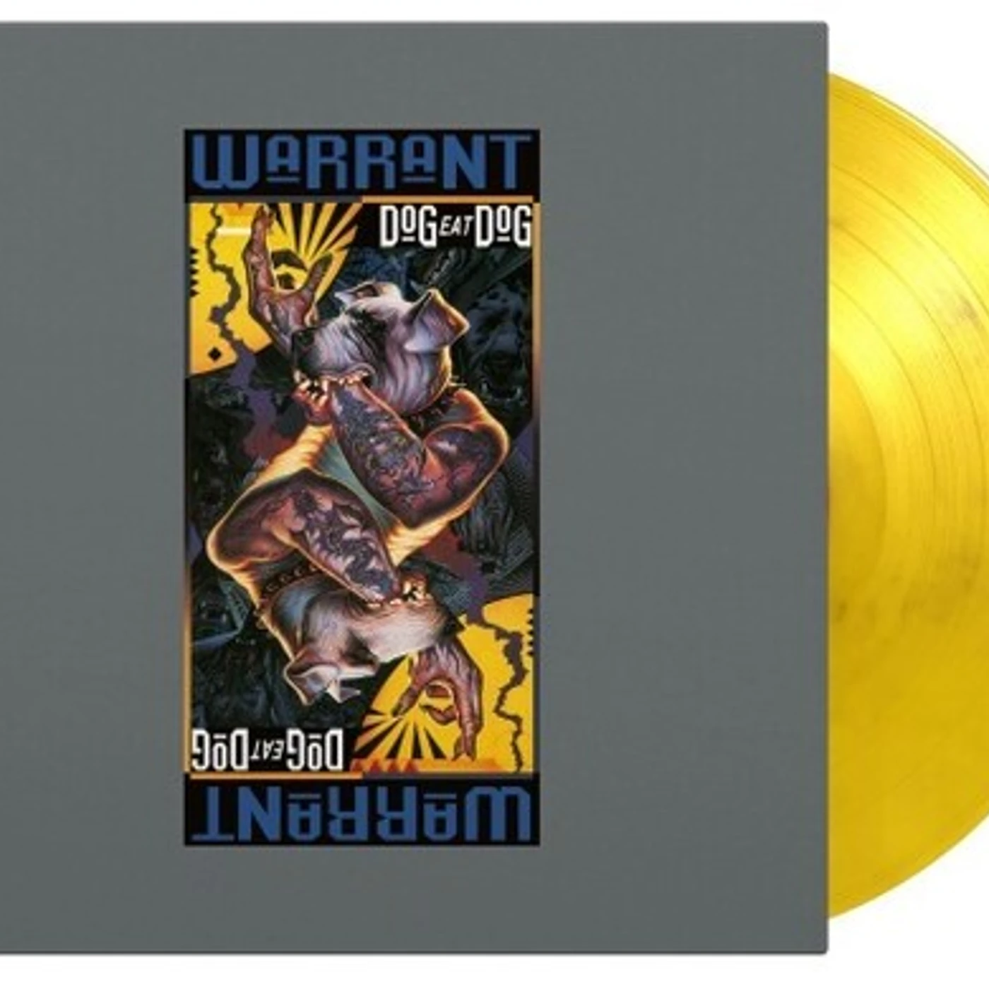 Warrant Dog Eat Dog - Limited Yellow & Black Marbled Vinyl Record