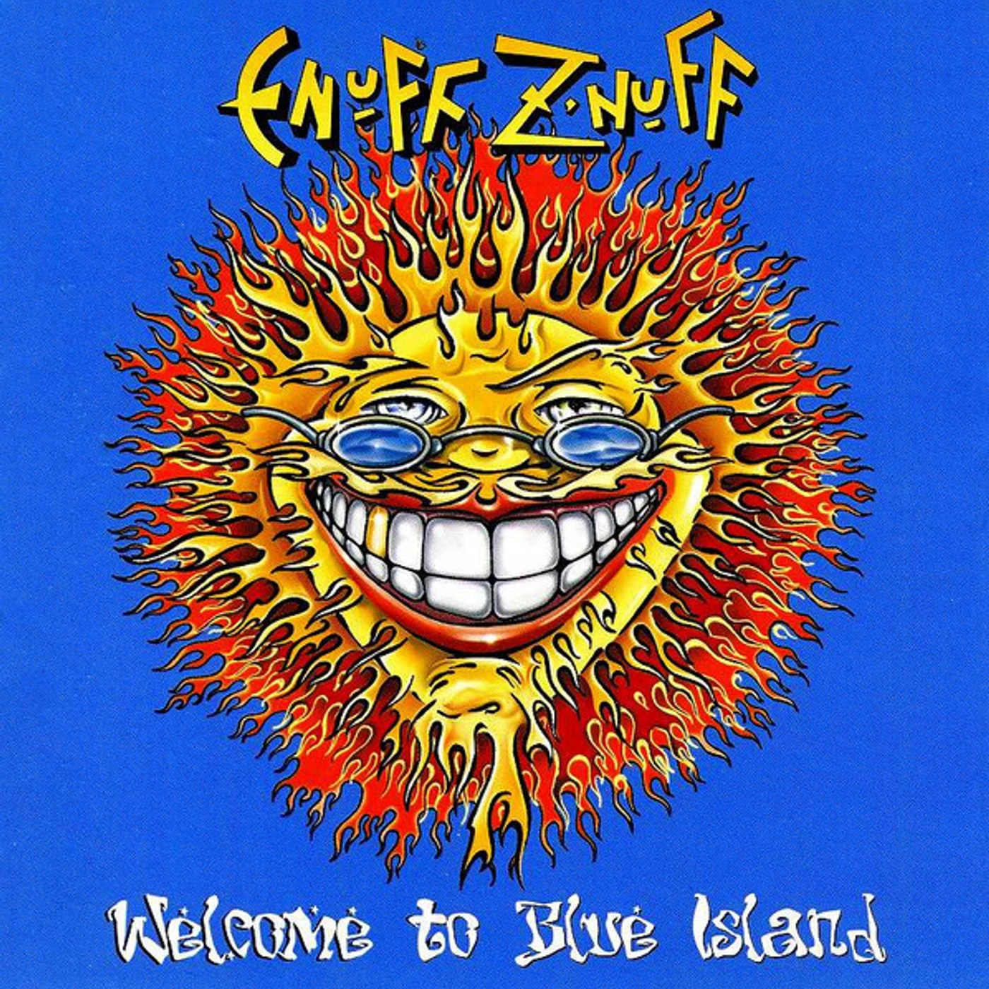 Enuff Z'Nuff Welcome To Blue Island - blue vinyl record