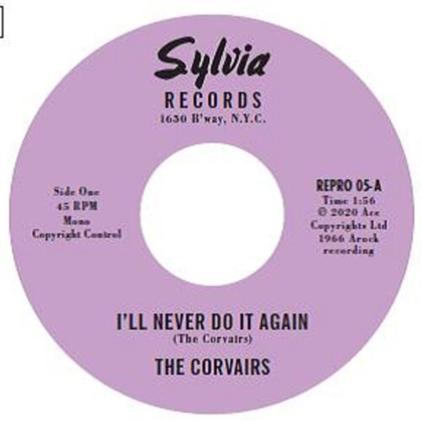 The Corvairs I'll Never Do It Again / A Feeling Deep Inside Vinyl Record