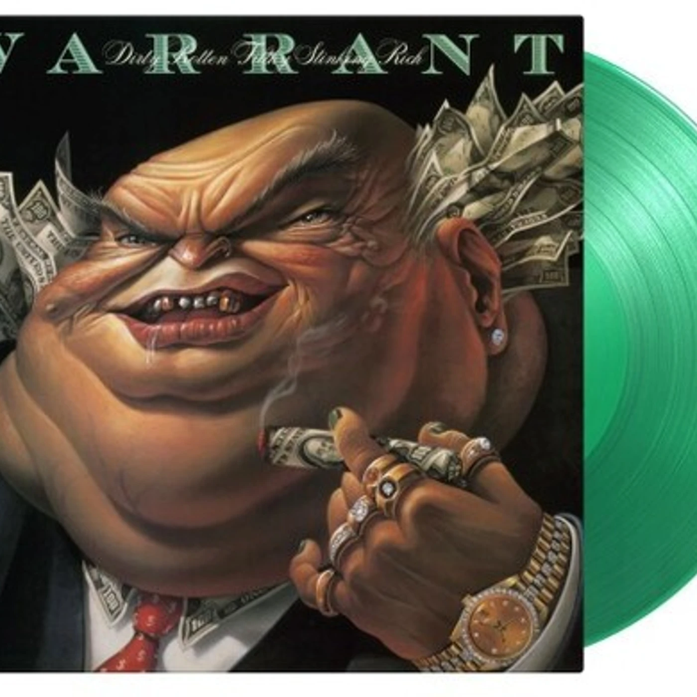 Warrant Dirty Rotten Filthy Stinking Rich (Limited Translucent Green) Vinyl Record