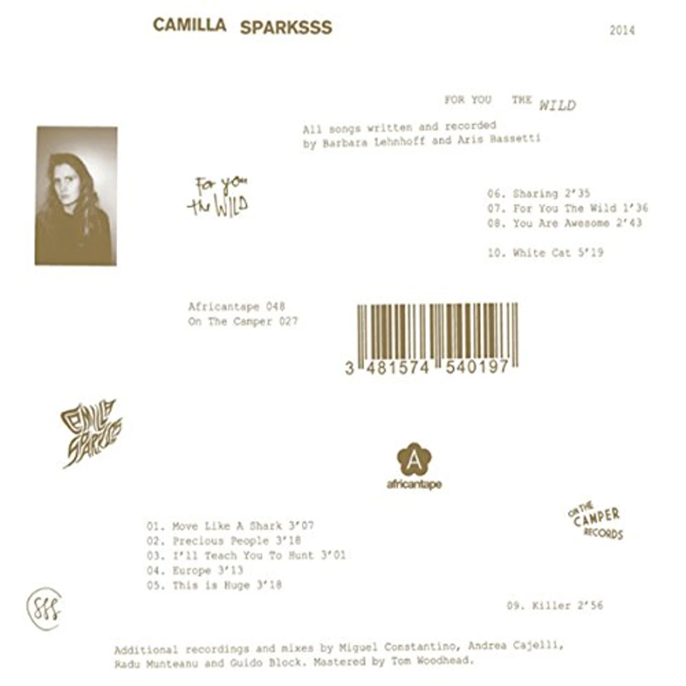 Camilla Sparksss FOR YOU THE WILD CD