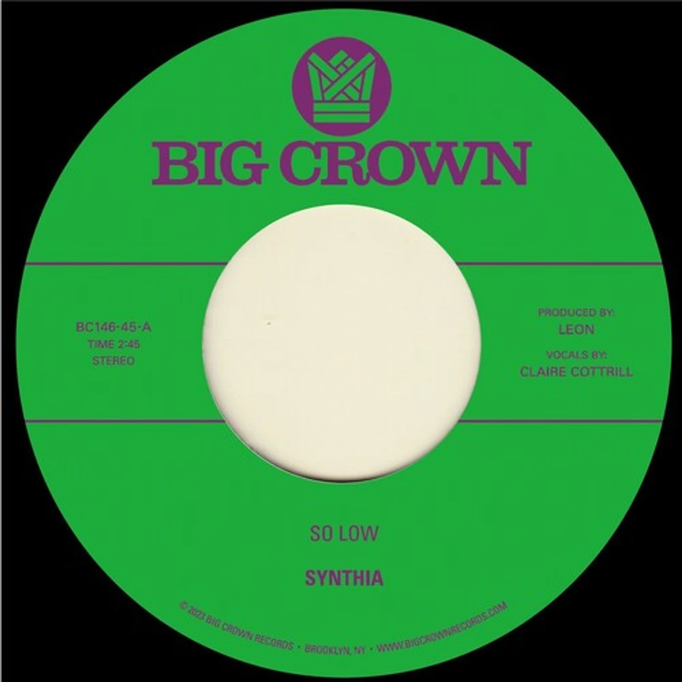 Synthia SO LOW B/W YOU & I Vinyl Record