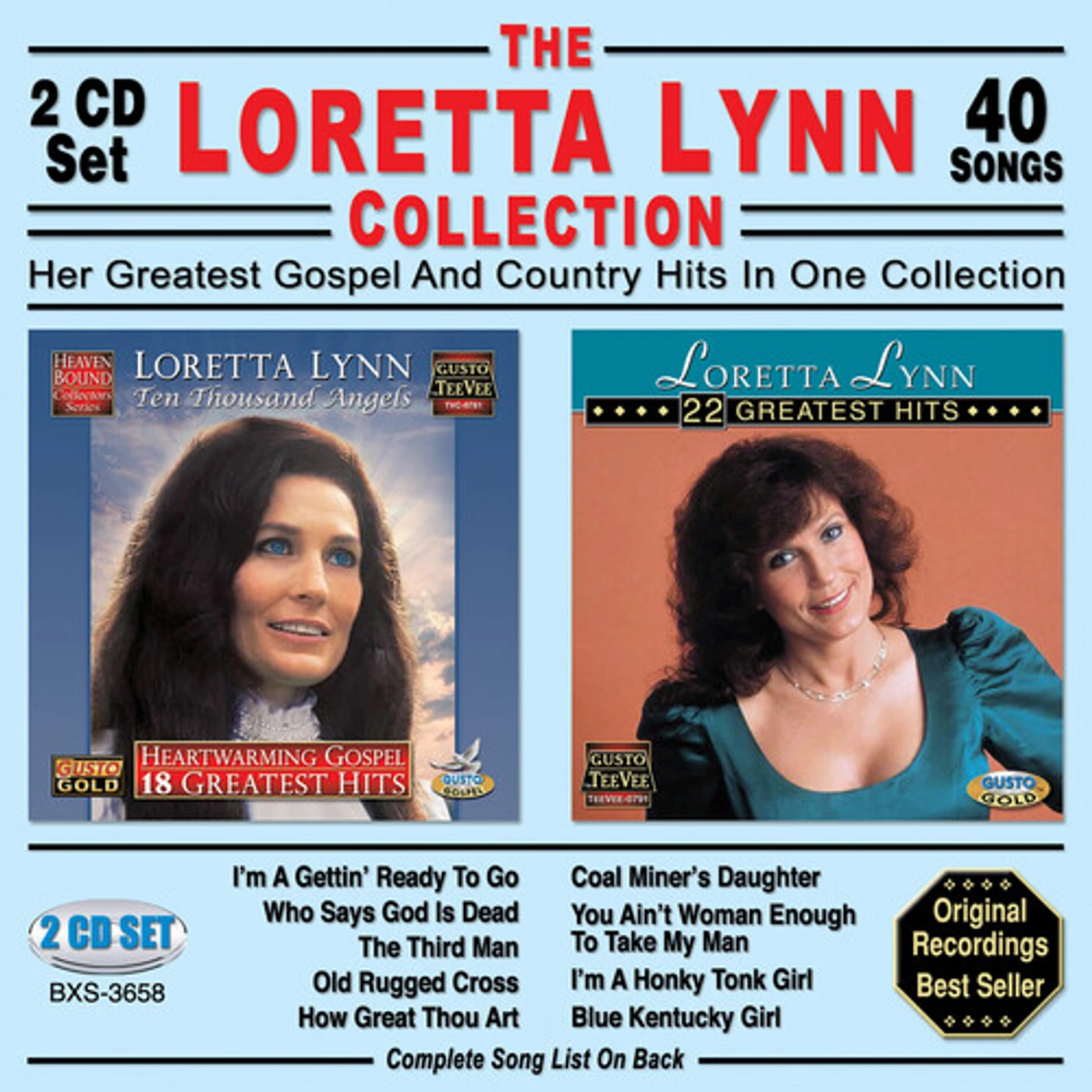 Loretta Lynn 2 CD: 40 BEST OF MUST HAVE HITS CD