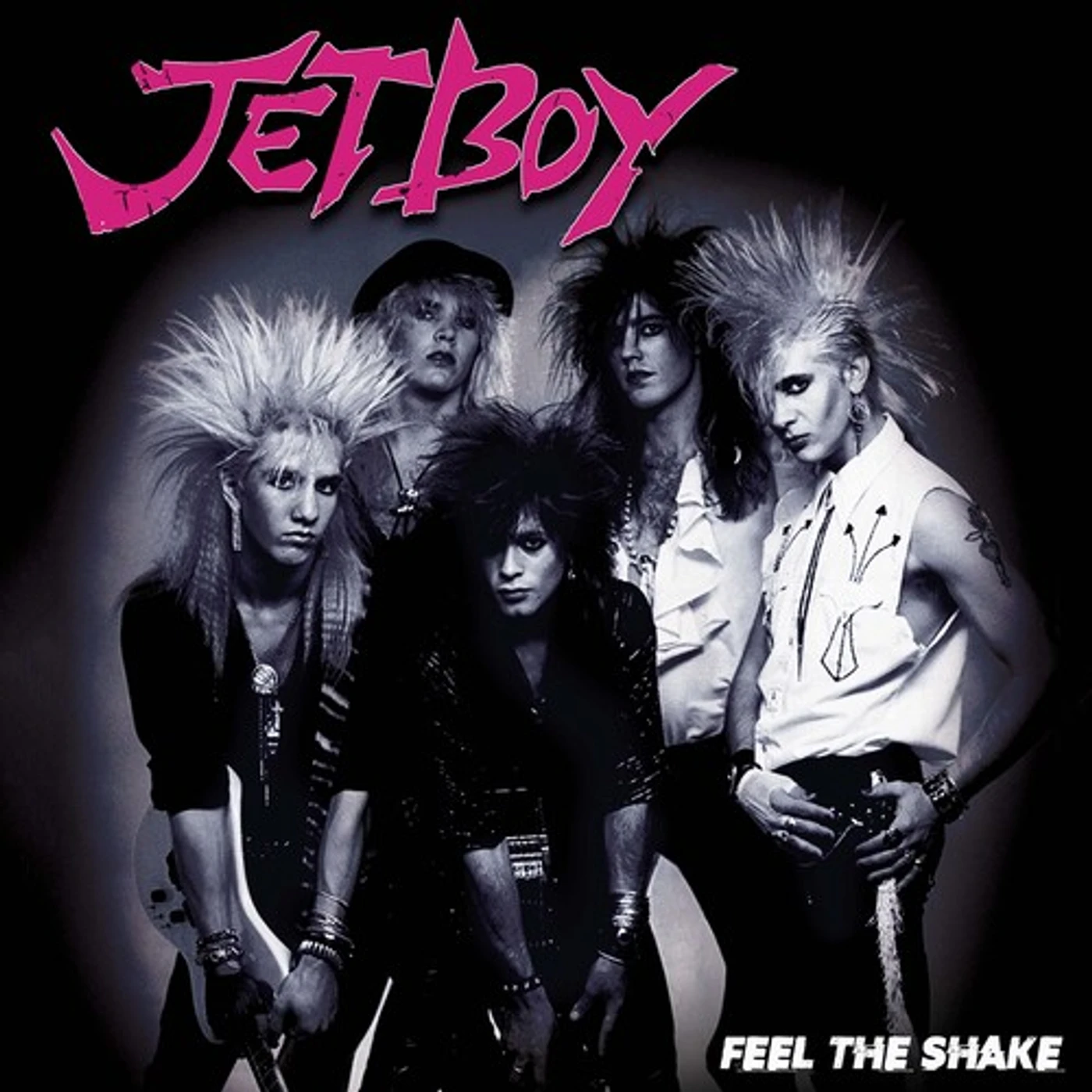 Jetboy FEEL THE SHAKE - PINK/BLACK SPLATTER Vinyl Record