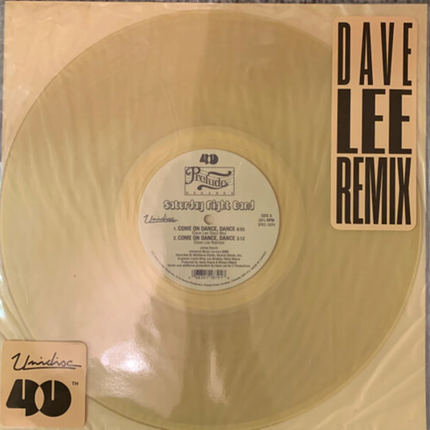 Saturday Night Band COME ON DANCE 4 MIXES Vinyl Record