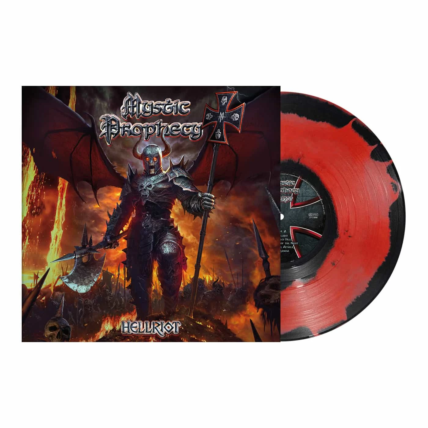 Mystic Prophecy Hellriot (Black & Red Swirl) Vinyl Record