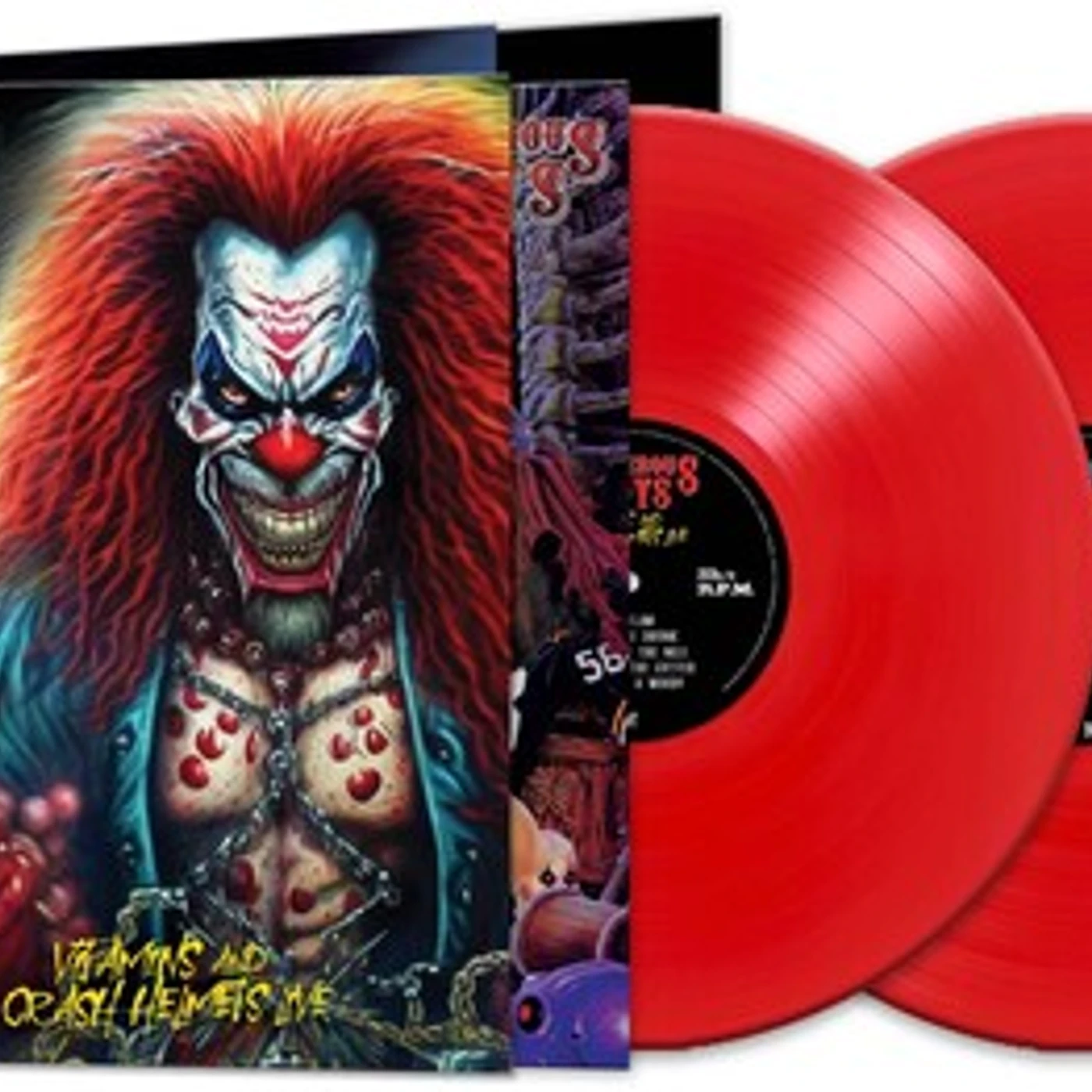 Dangerous Toys VITAMINS & CRASH HELMETS LIVE - RED Vinyl Record