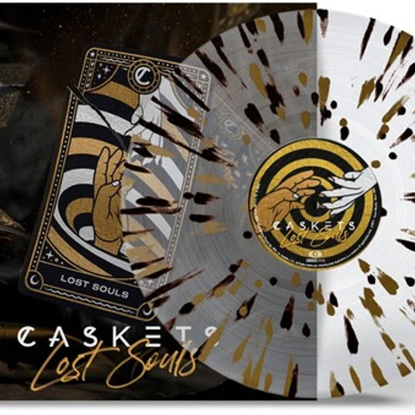 Caskets Lost Souls (Clear W Gold/Black Splatter) Vinyl Record