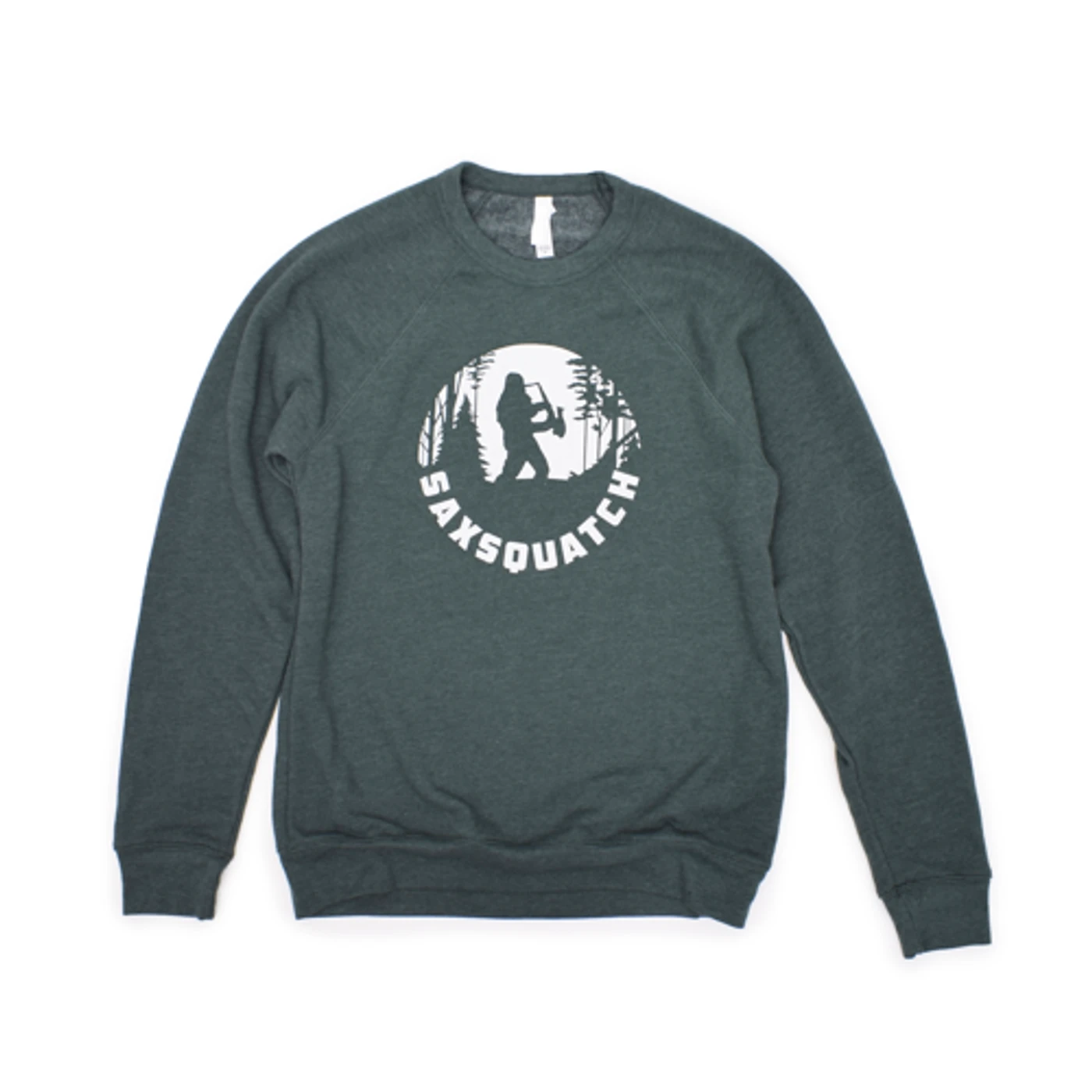 Saxsquatch Green Crewneck