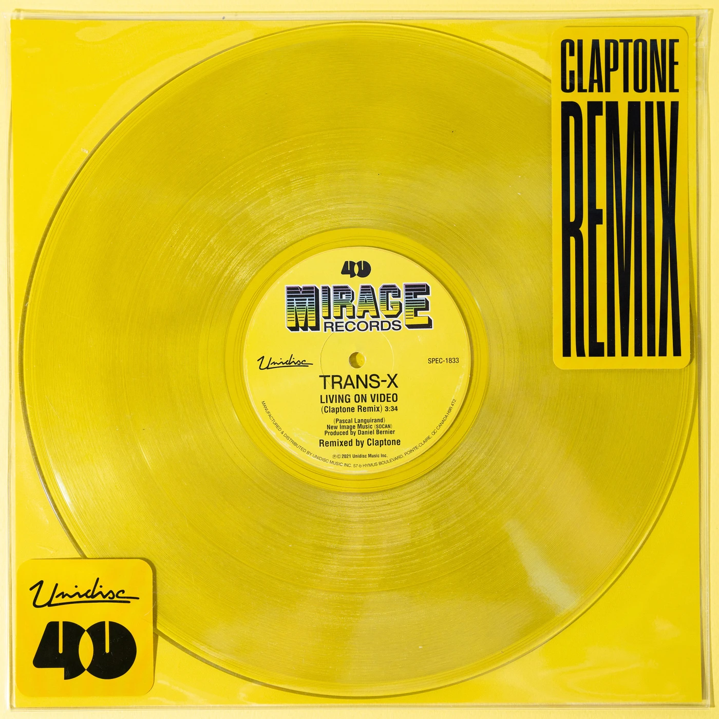 Trans-X - Living On Video (Claptone Remix) - 12" Single