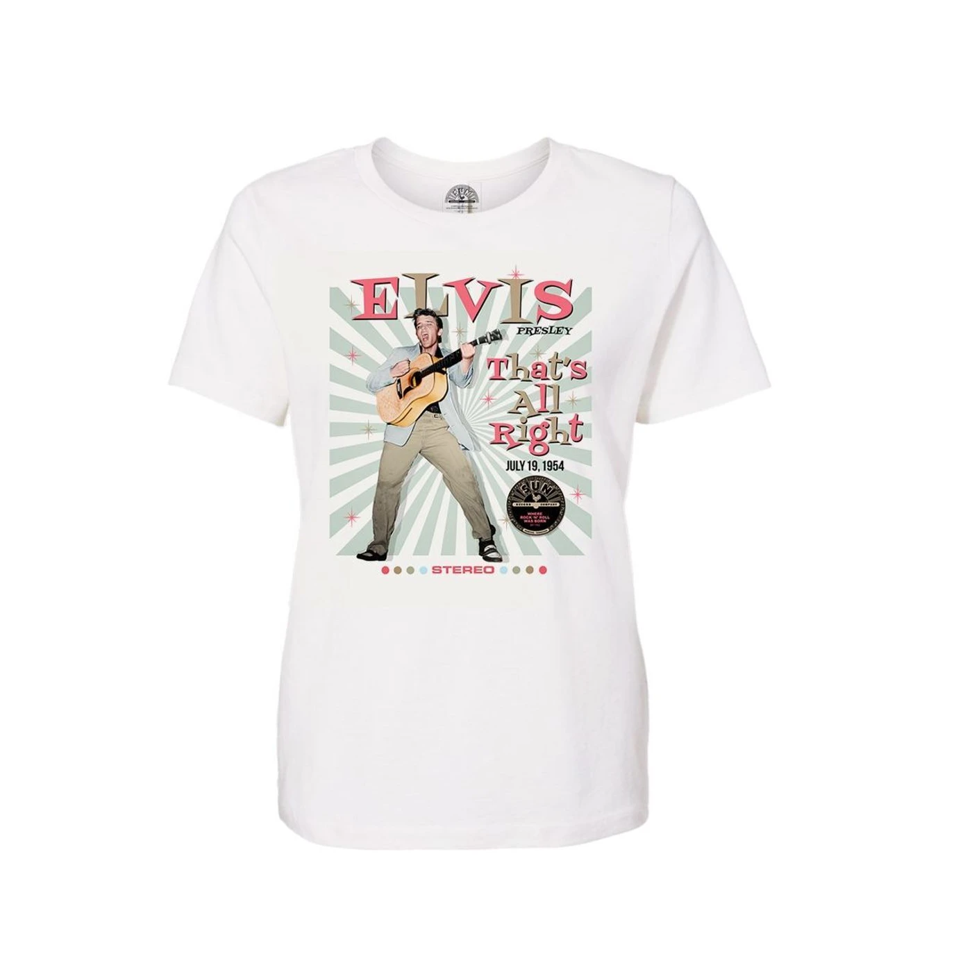 Elvis Presley "That's All Right" Sun Records Womens T-shirt