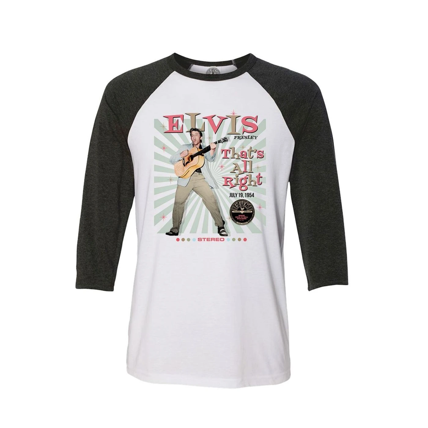 Sun Records Elvis Presley "That's All Right" Baseball Raglan