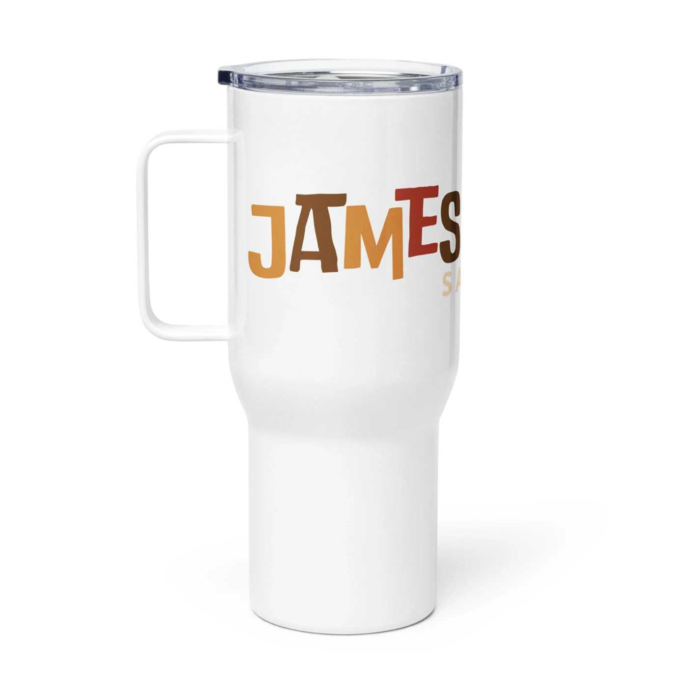 James Brown Say It Loud Travel Mug with a Handle