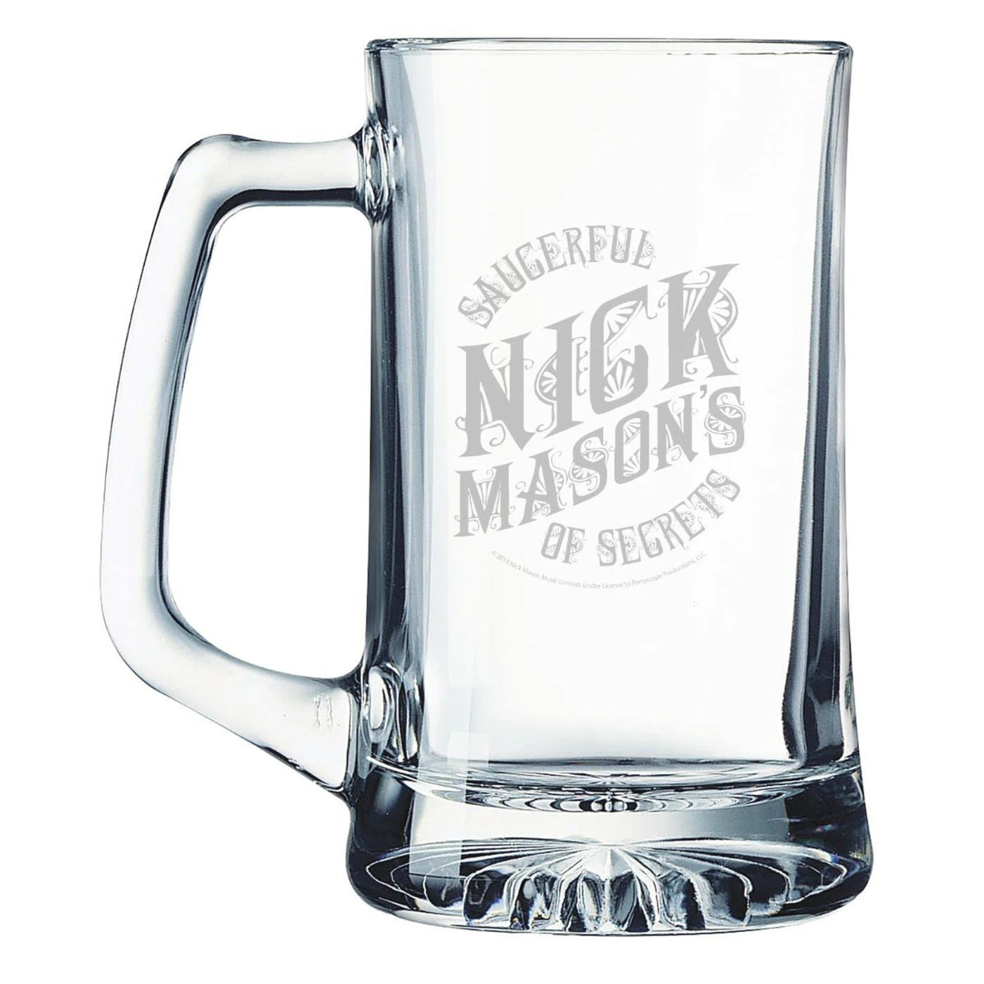 Nick Mason's Saucerful of Secrets SOS Logo Laser Etched Beer Stein