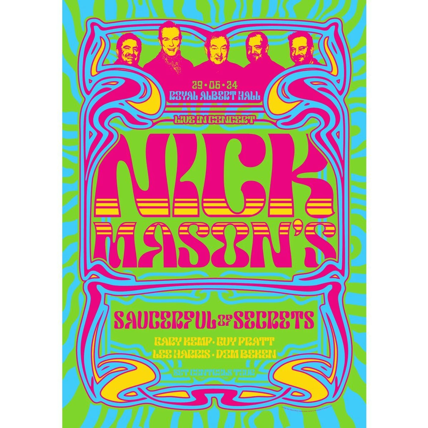 Nick Mason's Saucerful of Secrets NMSOS Live in Concert Poster
