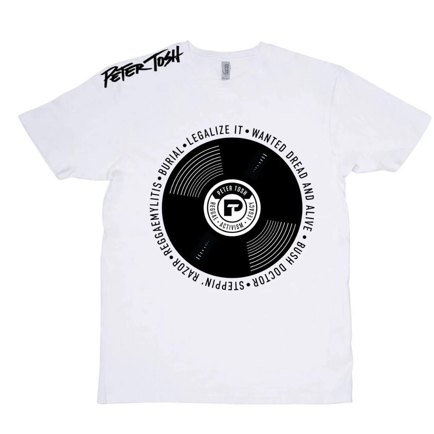Peter Tosh Vinyl White T-Shirt