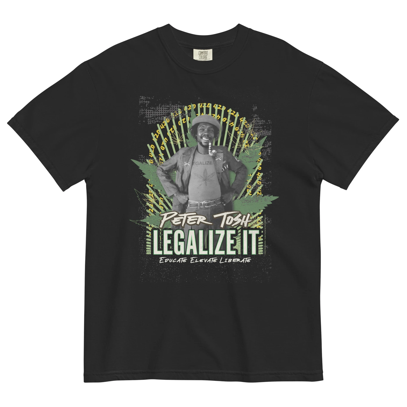 Peter Tosh Legalize It 420 Black T-Shirt