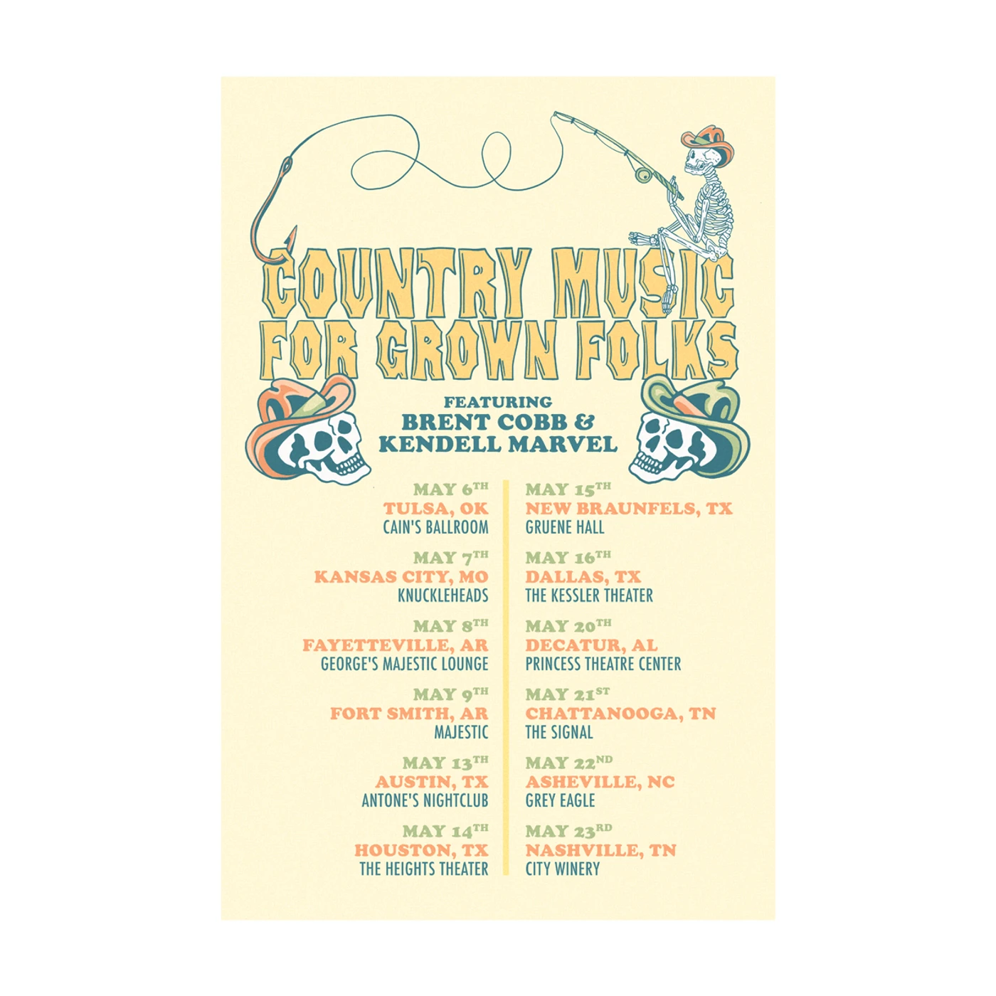 Brent Cobb Country Music Tour Poster
