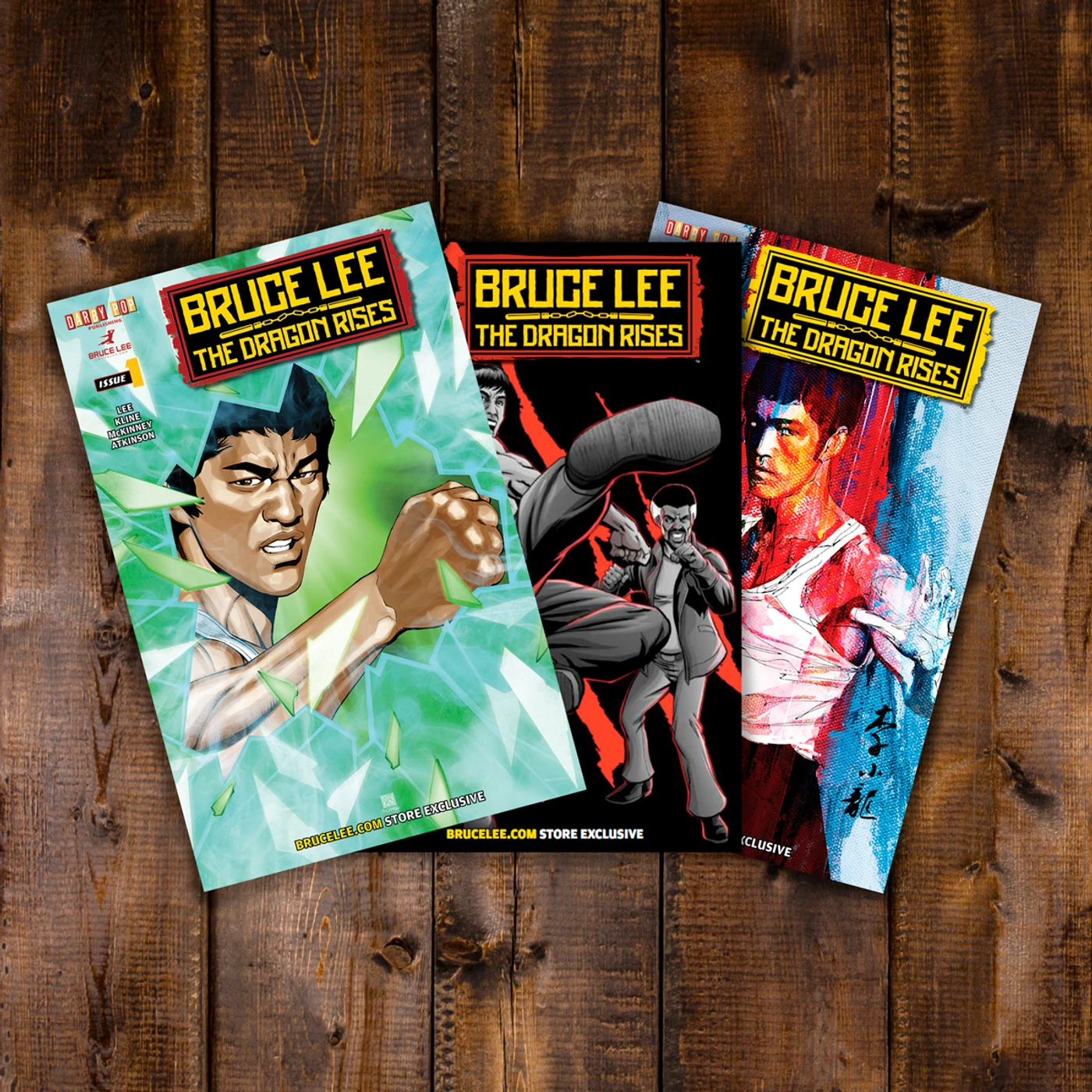 Bruce Lee The Dragon Rises  – 3 Covers Bundle