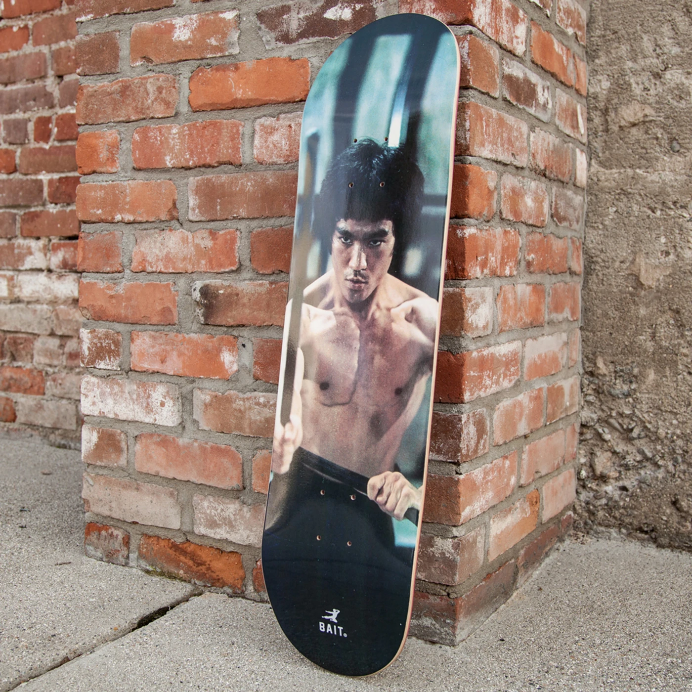 Bruce Lee Dragon Fighting Stick Skateboard Deck