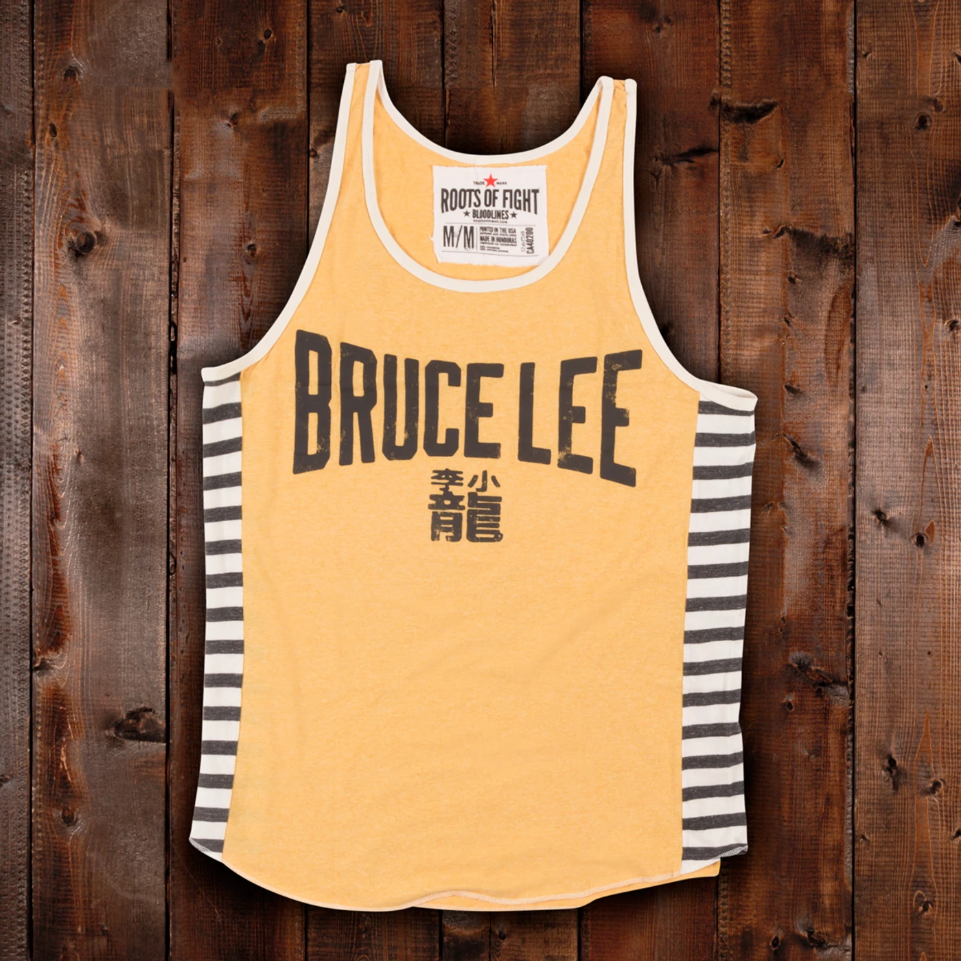 Bruce Lee Emblem Stripe Tank