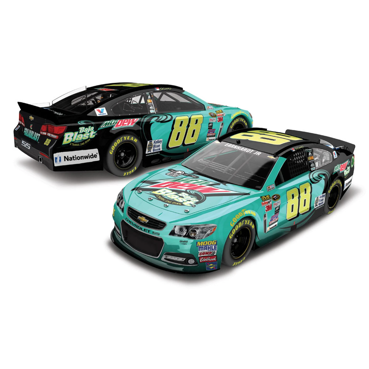 Hendrick Motorsports Dale Jr. 2015 #88 Mountain Dew Baja Blast 1:24 Scale Nascar Sprint Cup Series Die-Cast