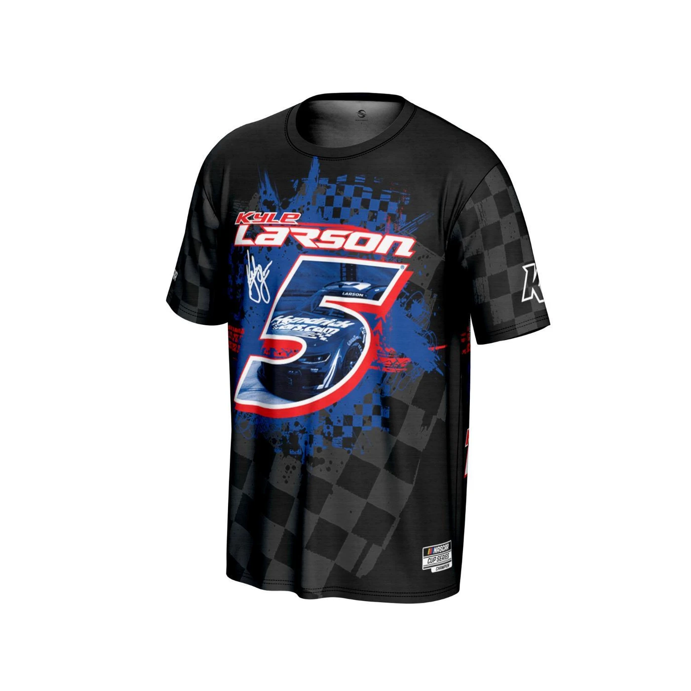 Hendrick Motorsports Kyle Larson #5 HendrickCars.com Sublimated Black T-shirt