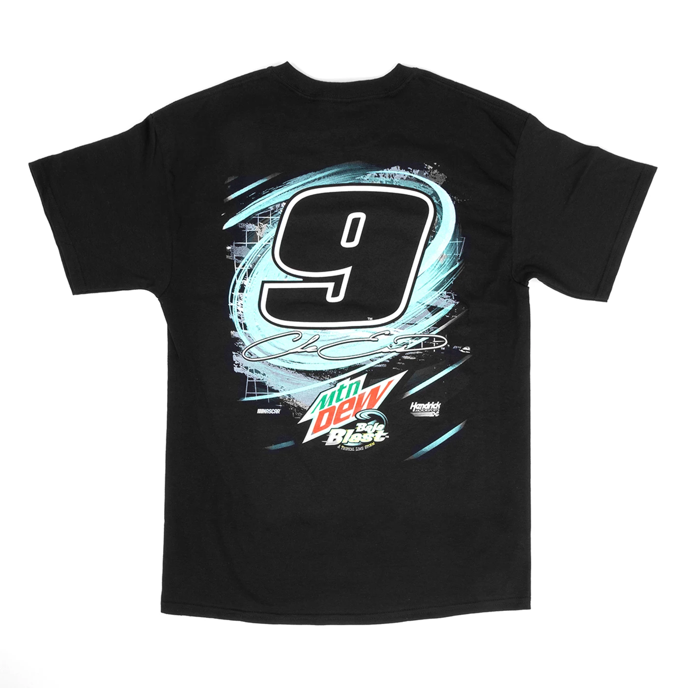 Hendrick Motorsports Chase Elliott #9 2018 NASCAR Mtn Dew Baja Blast T-shirt