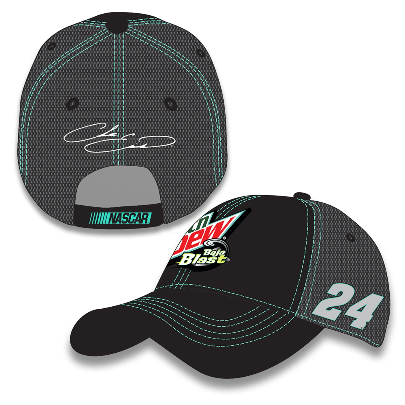 Hendrick Motorsports Chase Elliott #24 Mountain Dew Baja Blast Hat