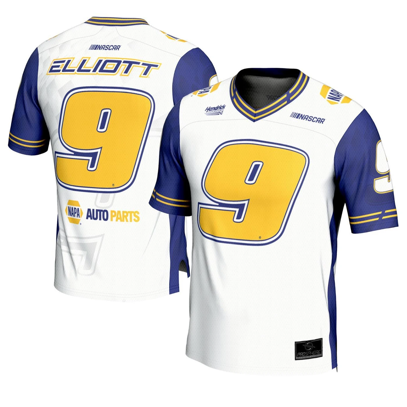 Hendrick Motorsports Chase Elliott #9 NAPA Sublimated White Football Jersey