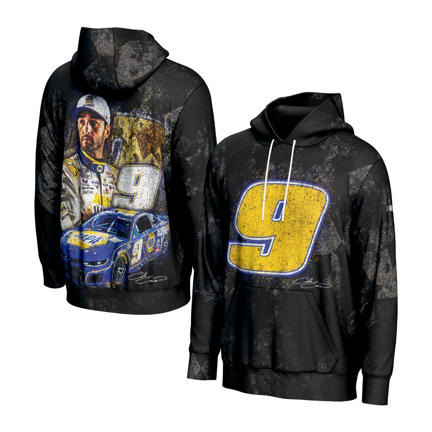 Hendrick Motorsports Chase Elliott #9 NAPA Sublimated Black Hoodie