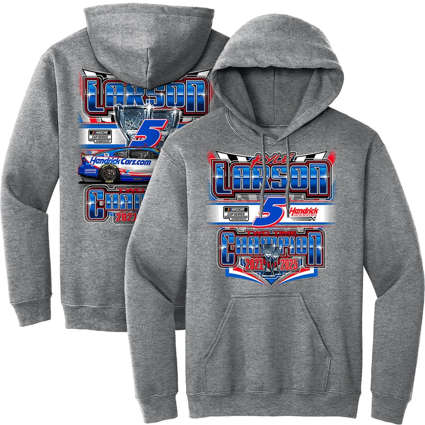 Hendrick Motorsports Kyle Larson #5 2025 NASCAR Two-Time Champion EXCLUSIVE Hoodie