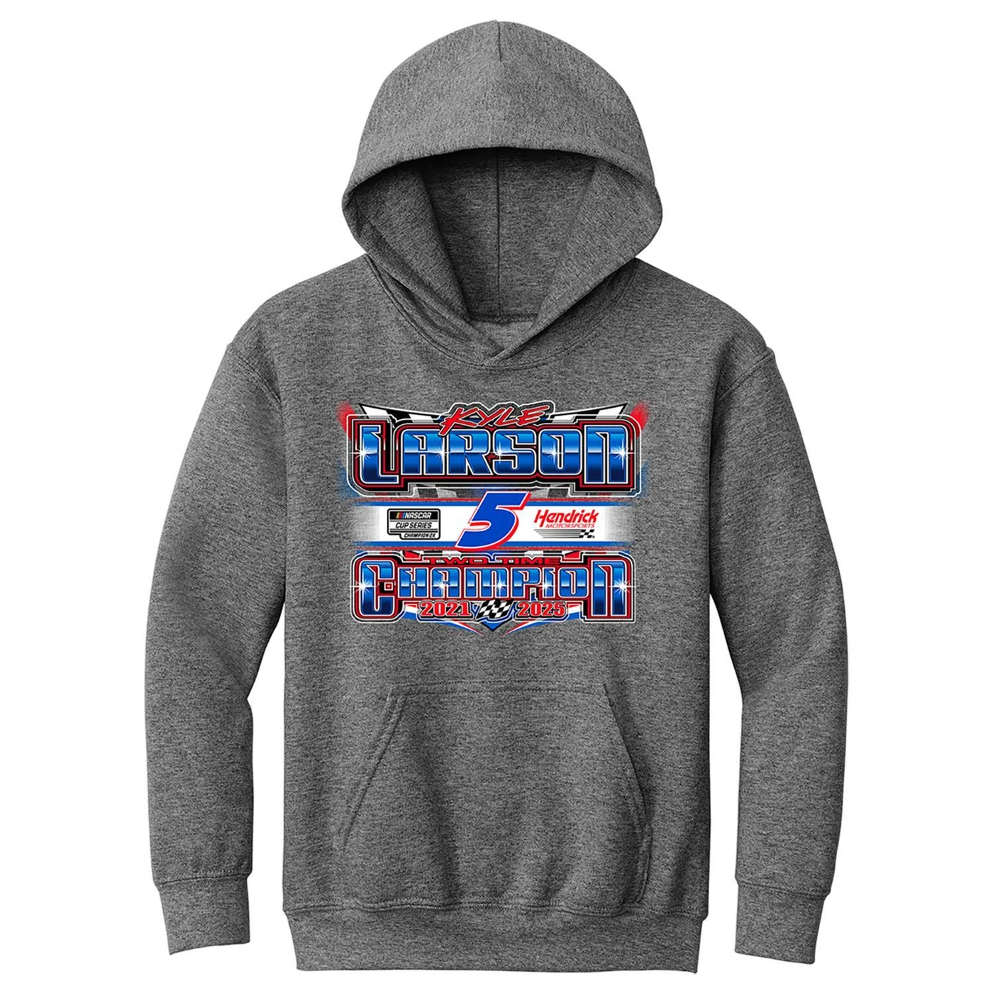 Hendrick Motorsports Kyle Larson #5 2025 NASCAR Two-Time Champion EXCLUSIVE Youth Hoodie
