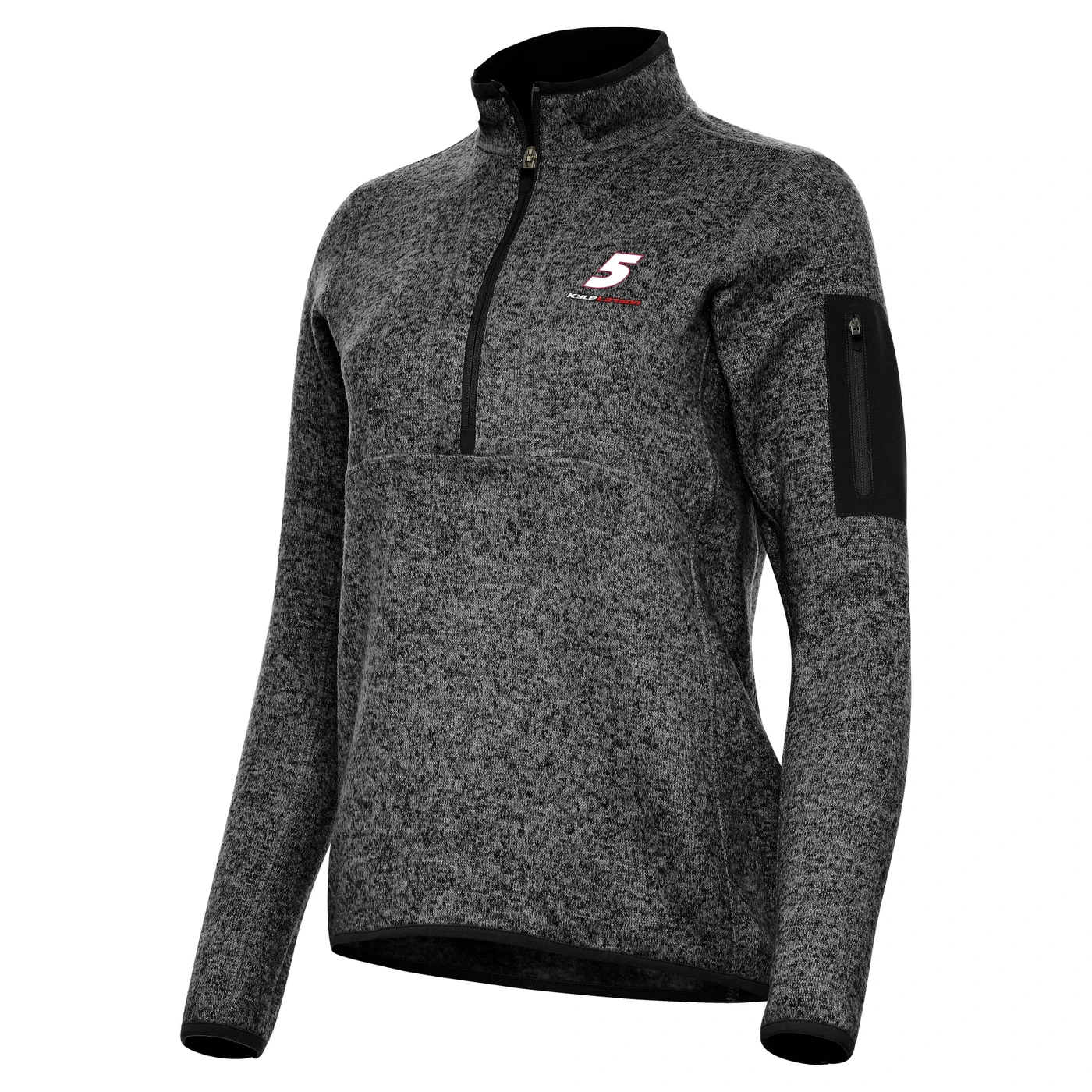 Hendrick Motorsports Kyle Larson #5 Women's Fortune 1/4 Zip Pullover - Black Heather