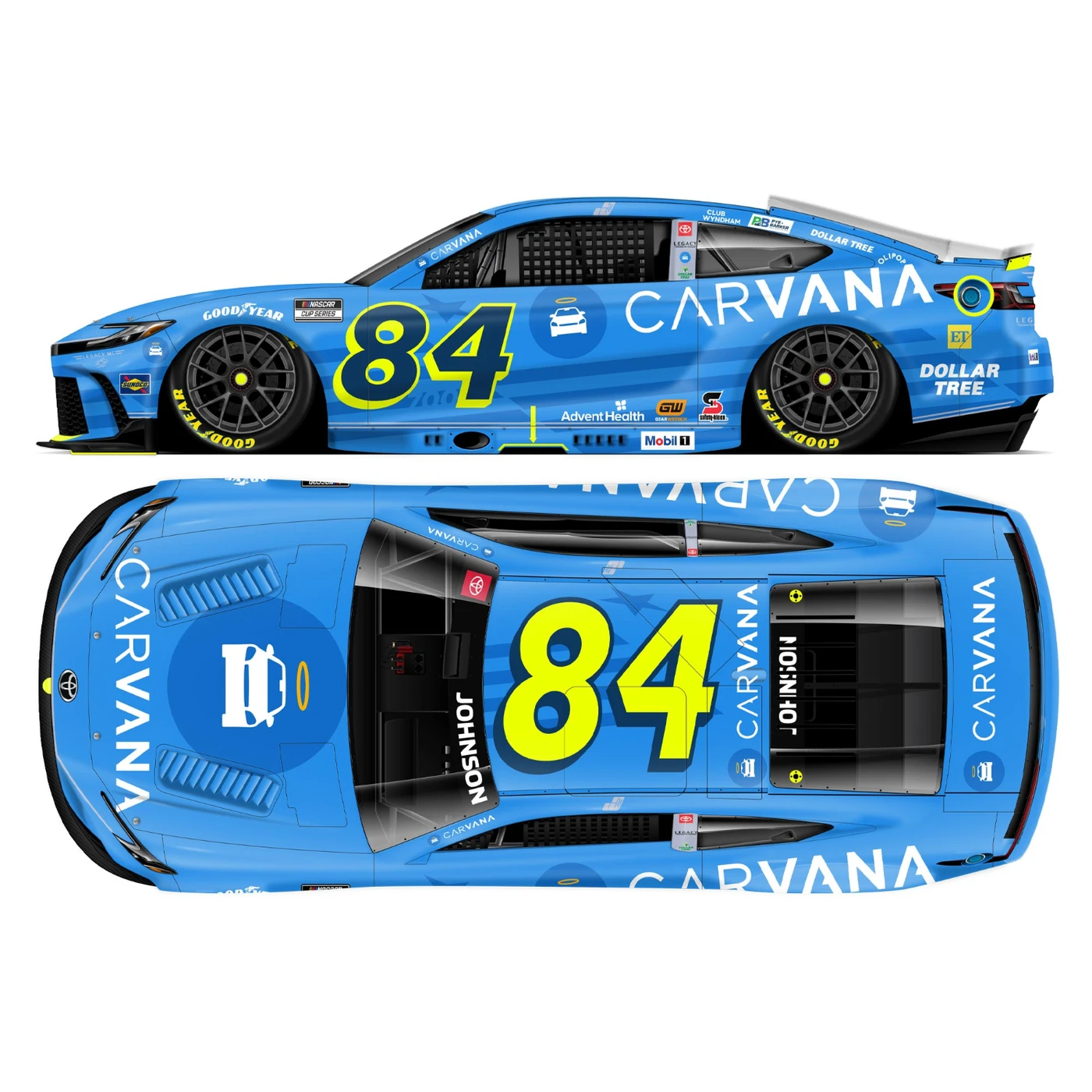 Jimmie Johnson #84 2025 Carvana 700th Start 1:64 Hard Top Die-Cast