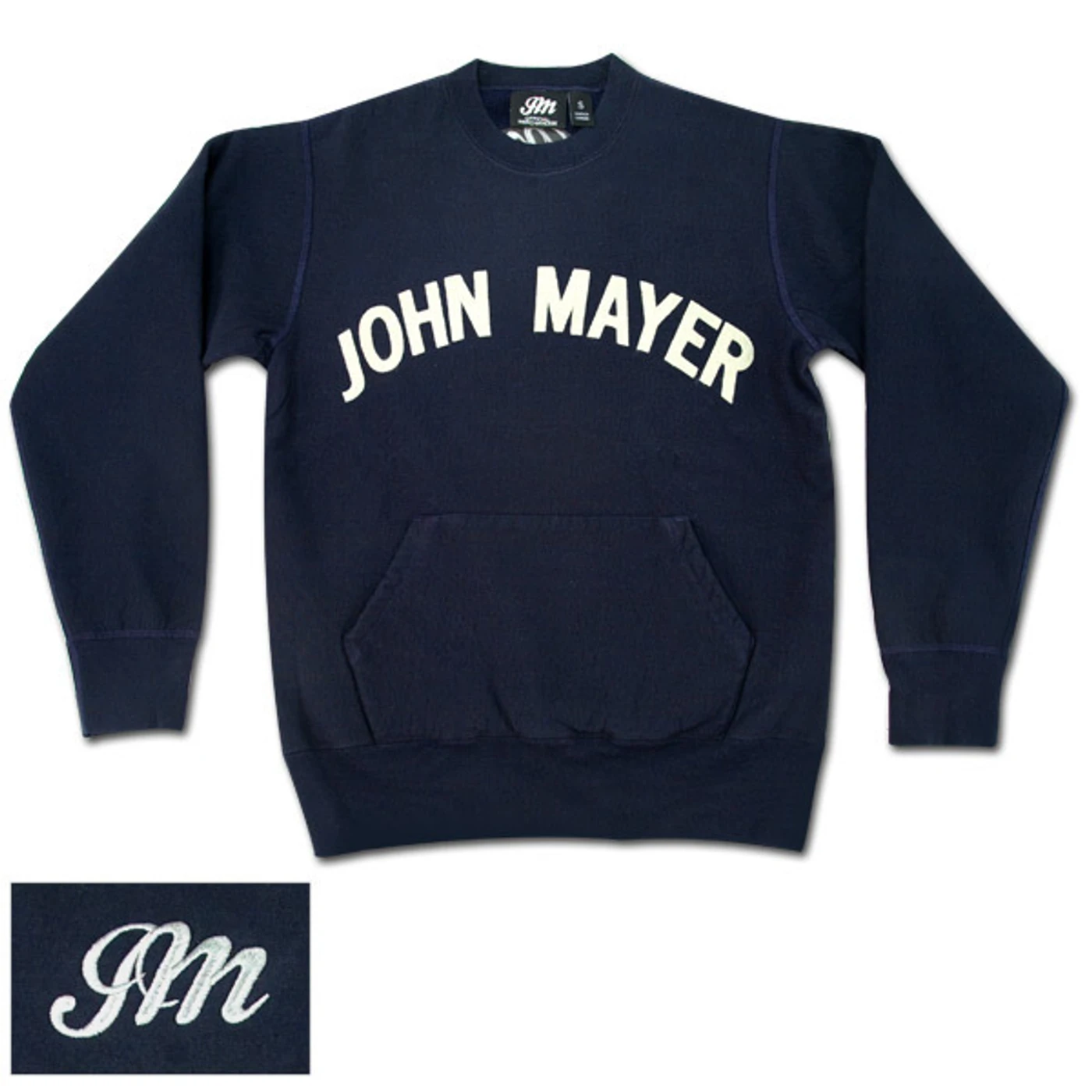 John Mayer - Navy Crewneck Sweatshirt with Pocket