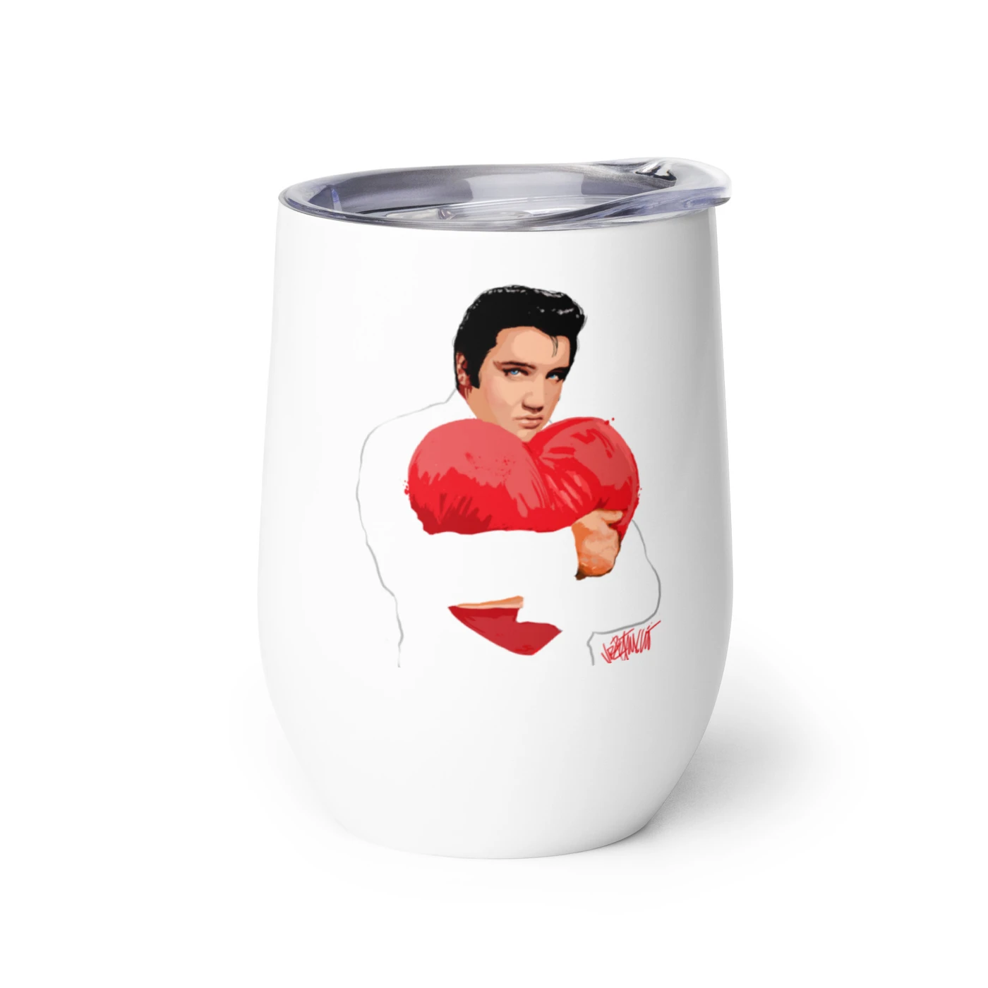 Love, Elvis Presley 12oz Wine Tumbler