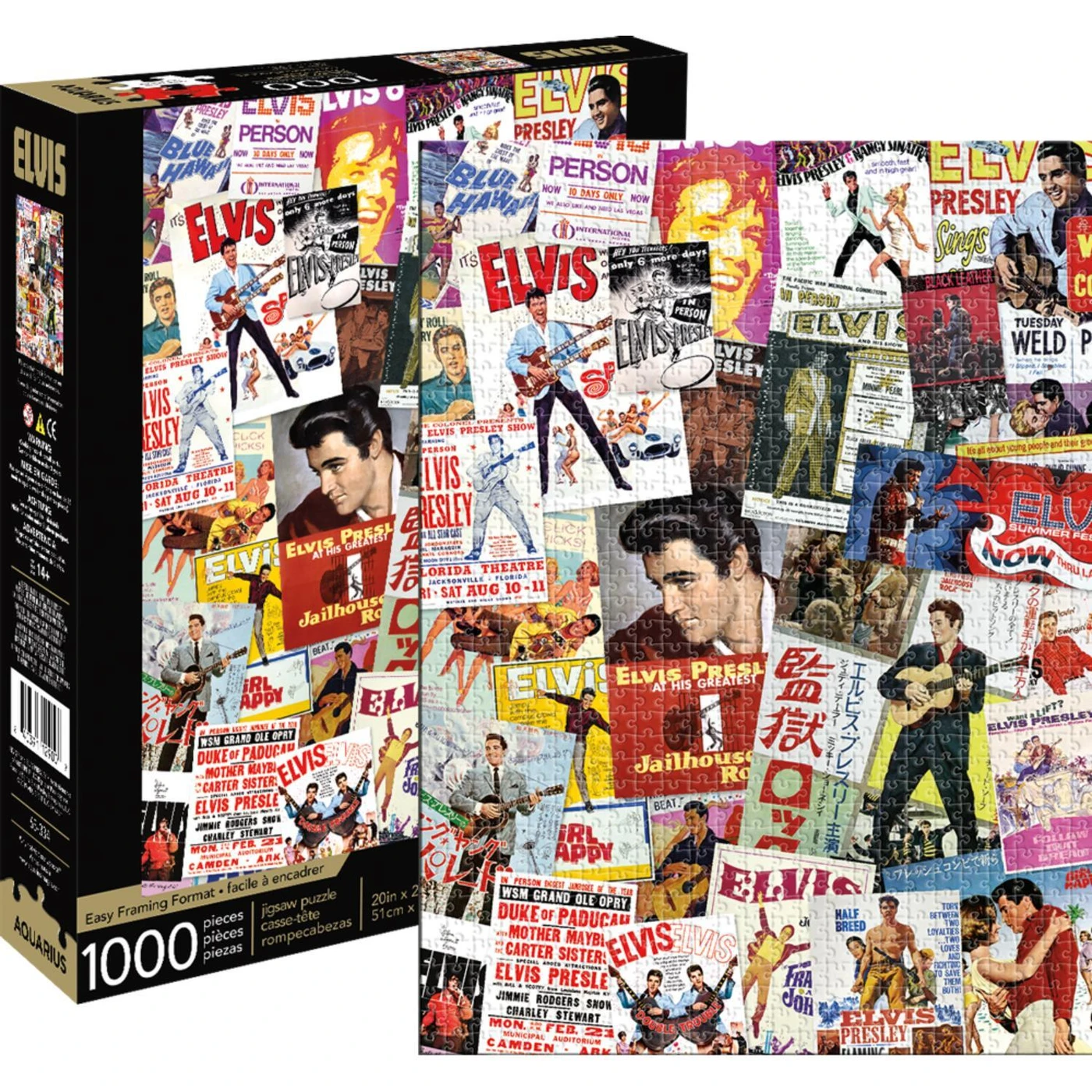 Elvis Presley Movie Poster Collage 1000 Piece Puzzle
