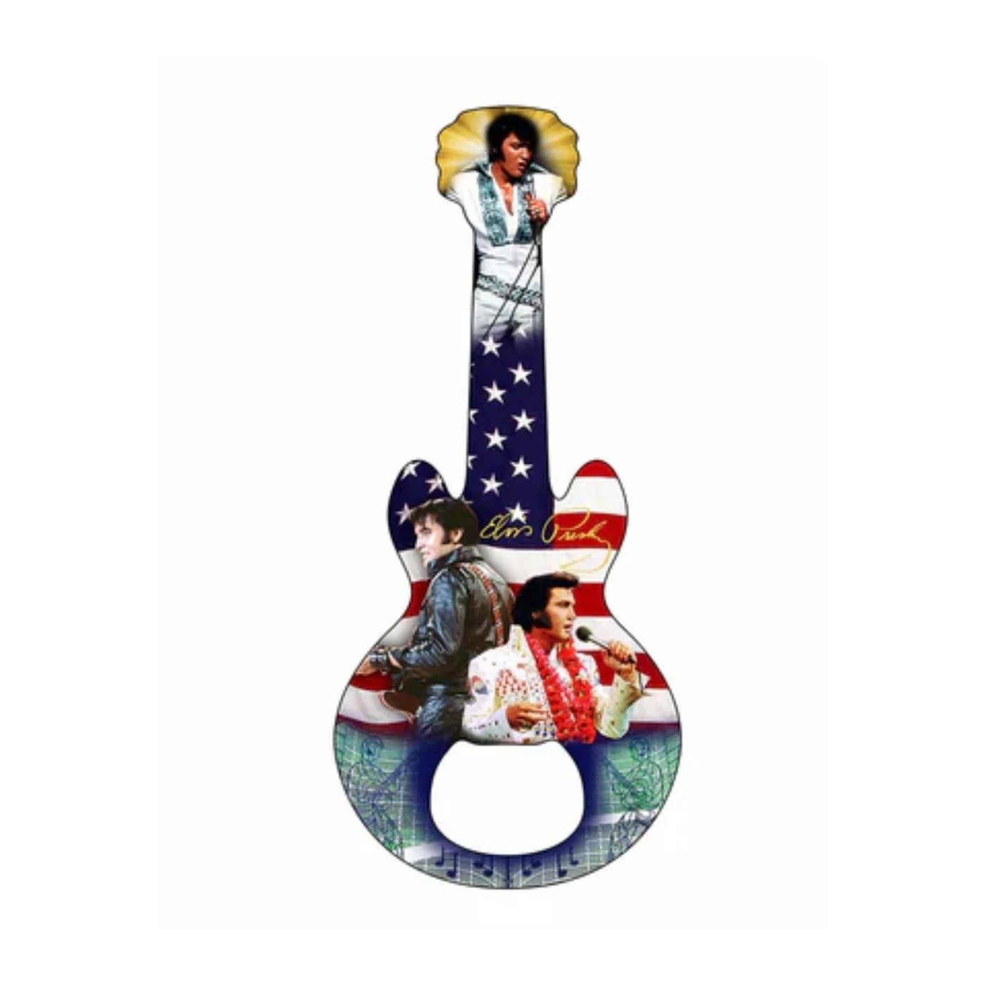 Elvis Presley Flag Collage Bottle Opener and Magnet
